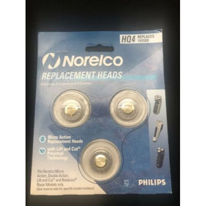 Norelco MicroAction Replacement Heads HQ4 Replaces 1915XR Philips 3Cutters/Combs